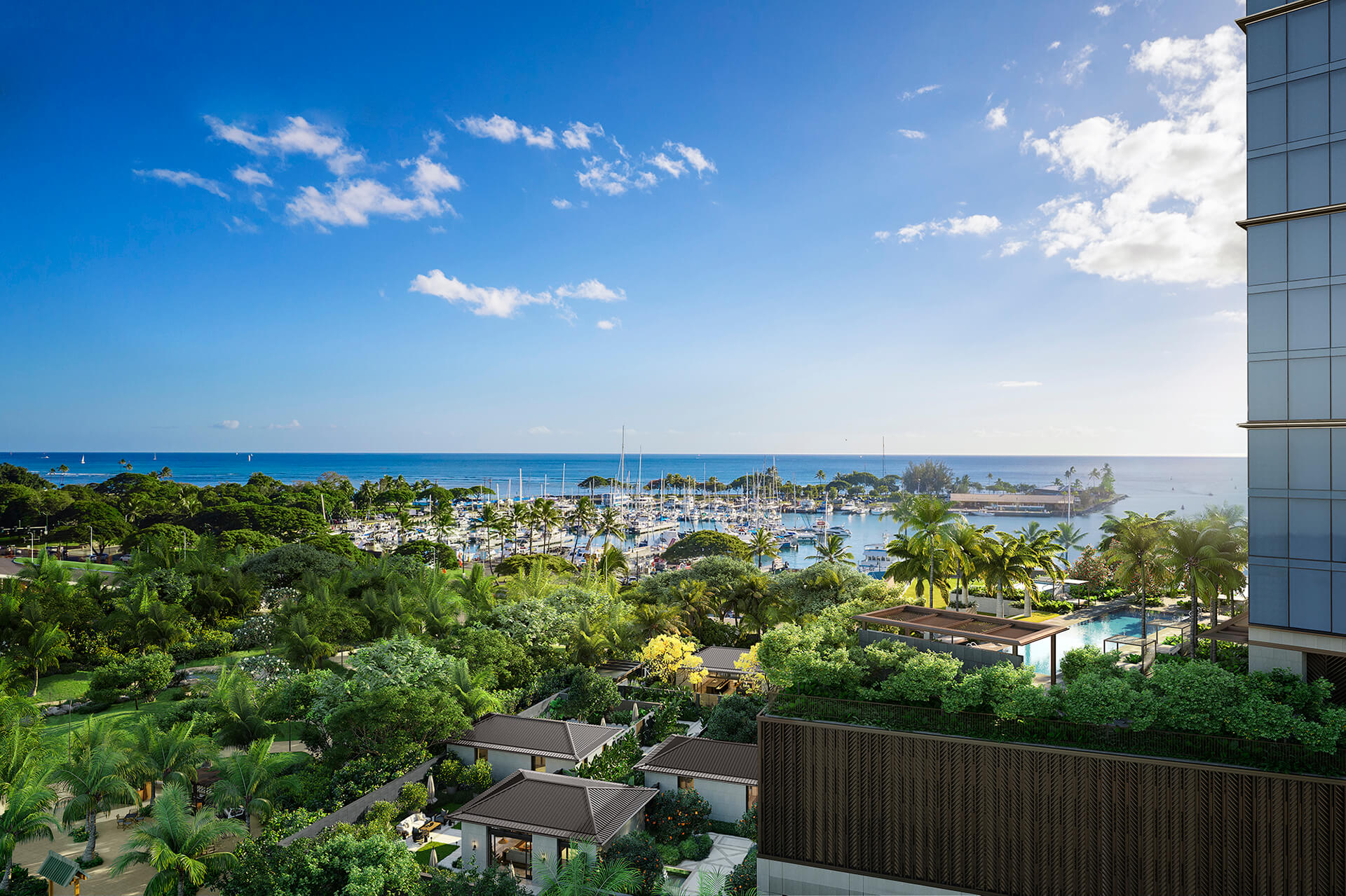 Kalae overlooking the Malie Courtyards.